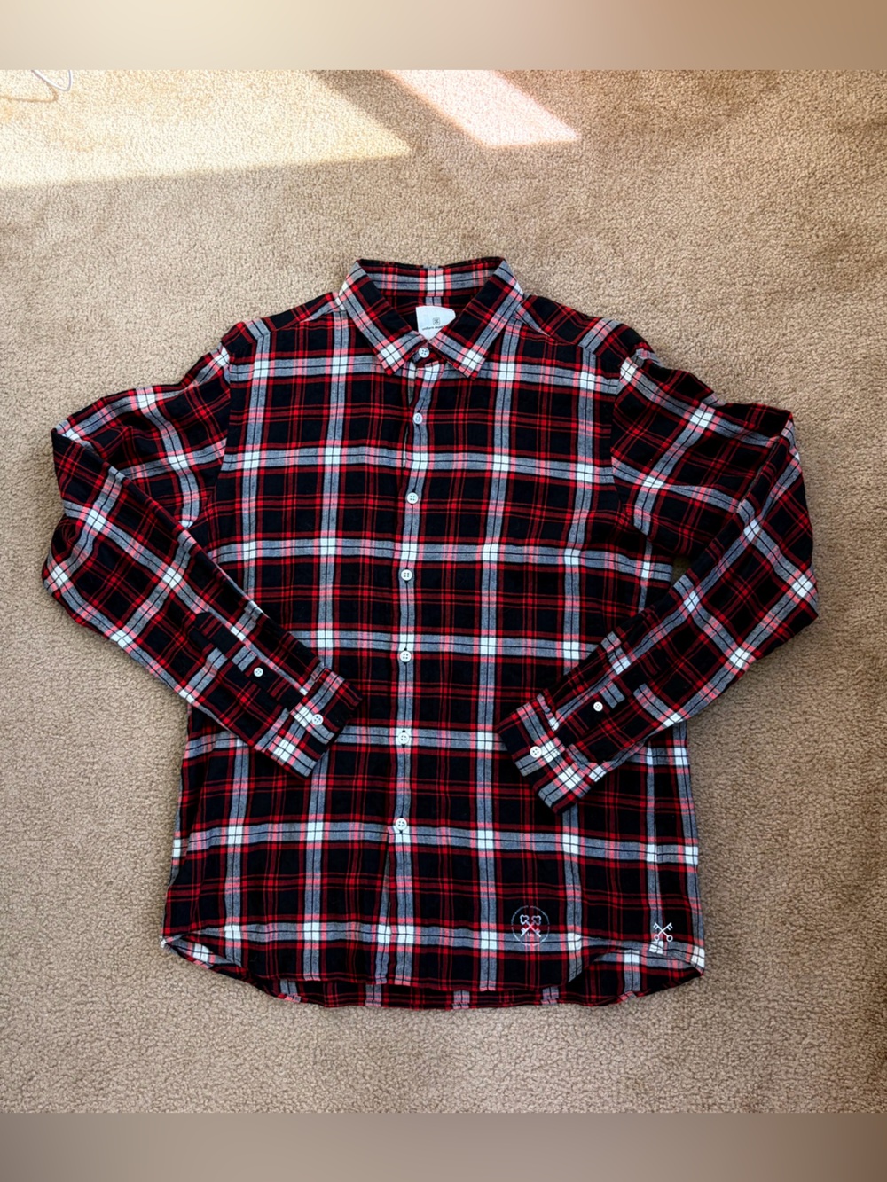 Uniform Experiment red plaid shirt